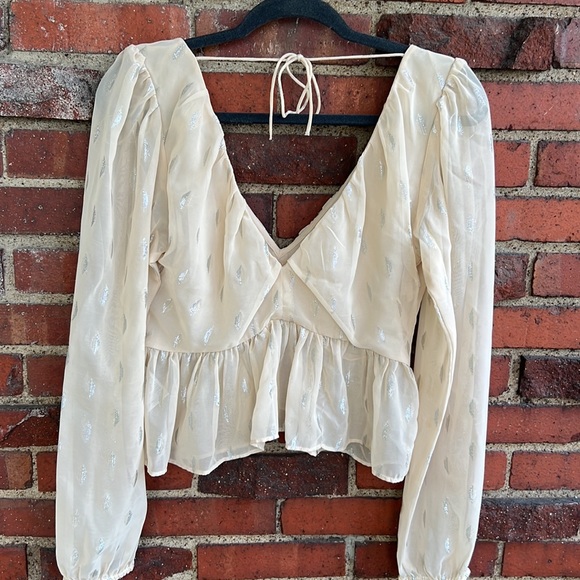 H&M Sheer Peplum Top - Picture 4 of 8